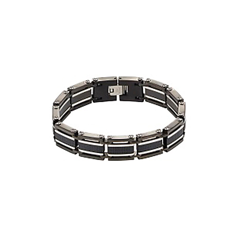 Stainless Steel/Ion plated Black Link Bracelet