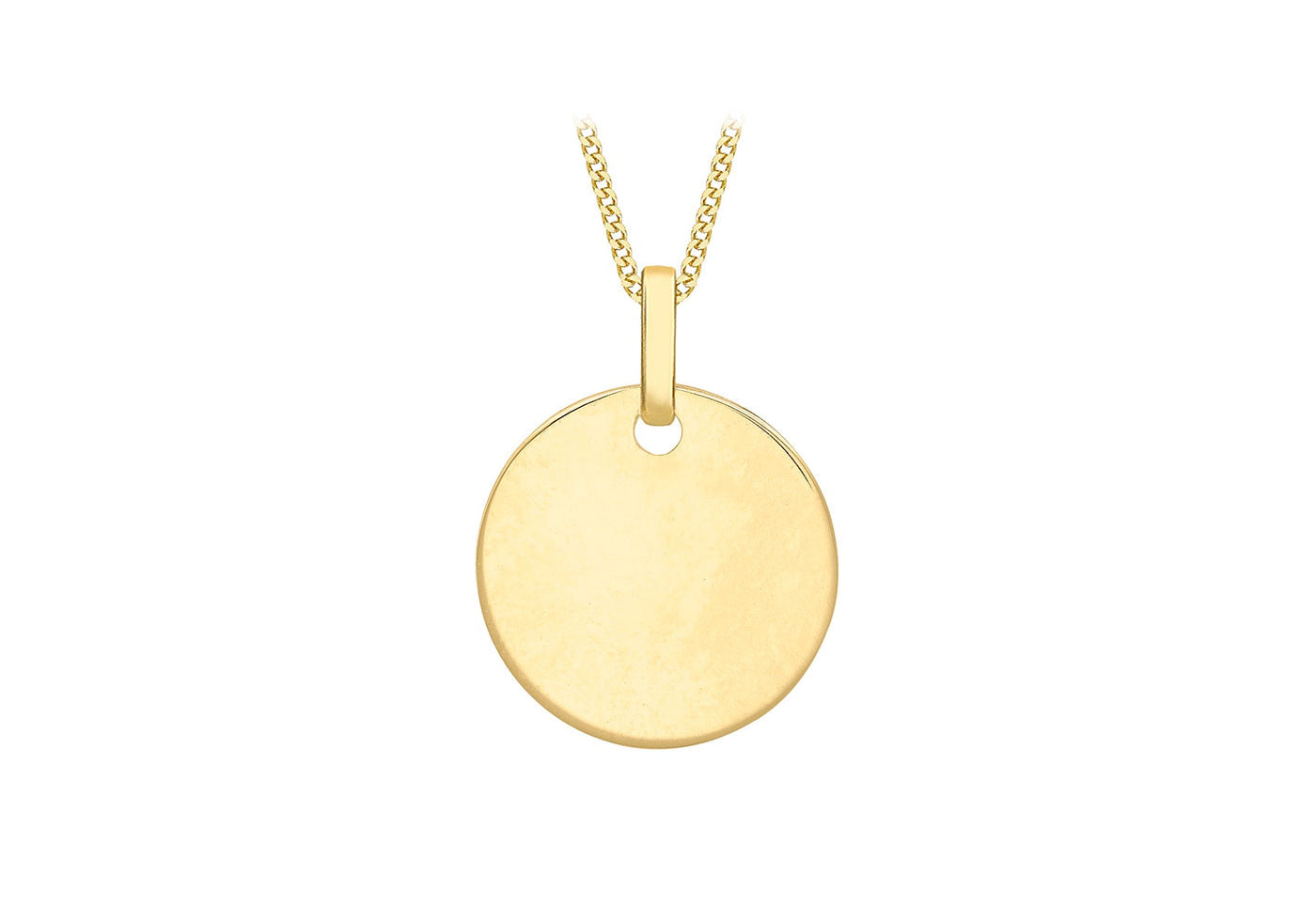 9K Yellow Gold Disc Pendant