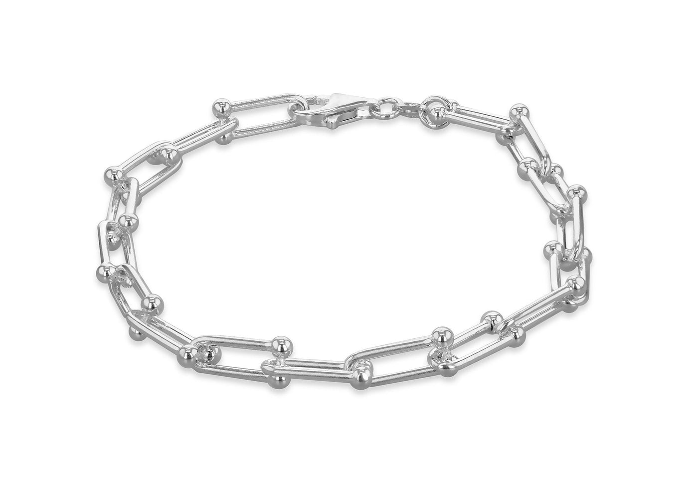 Sterling Silver Industrial Link Bracelet