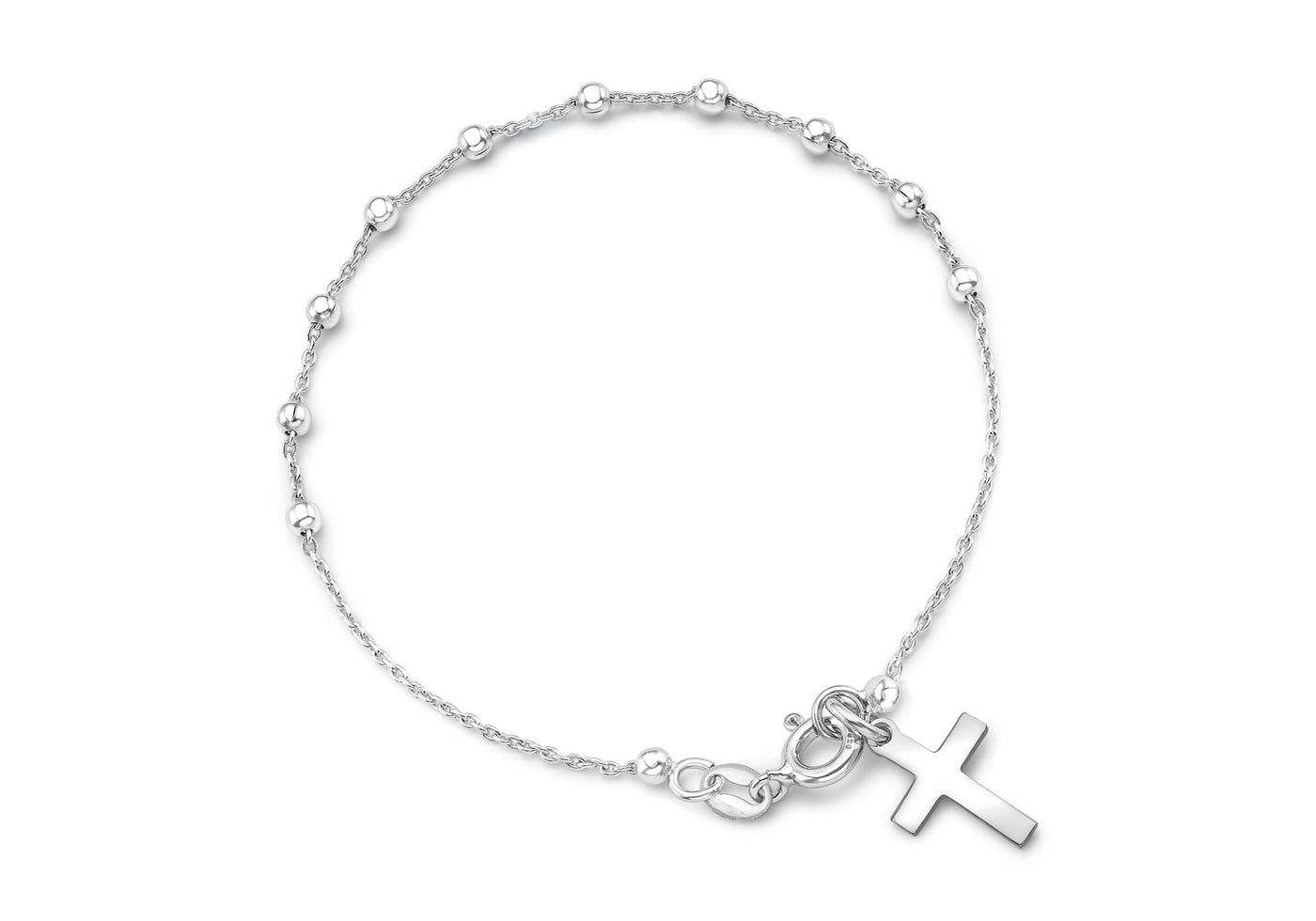 Sterling Silver Rosary Bracelet