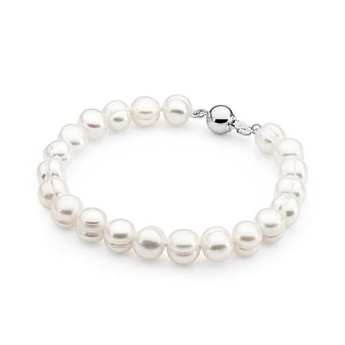 Freshwater Pearl Bracelet with Sterling Silver Clasp