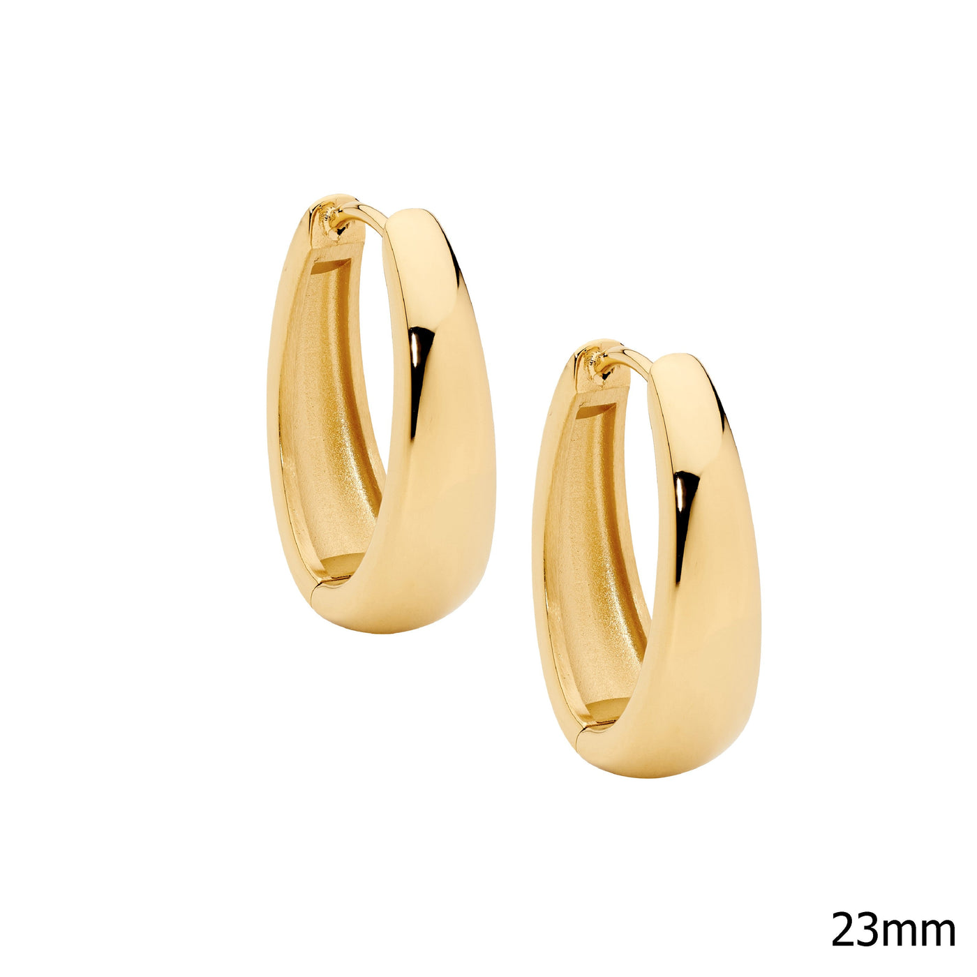 Stainless Steel Gold Plated Hoop Earrings